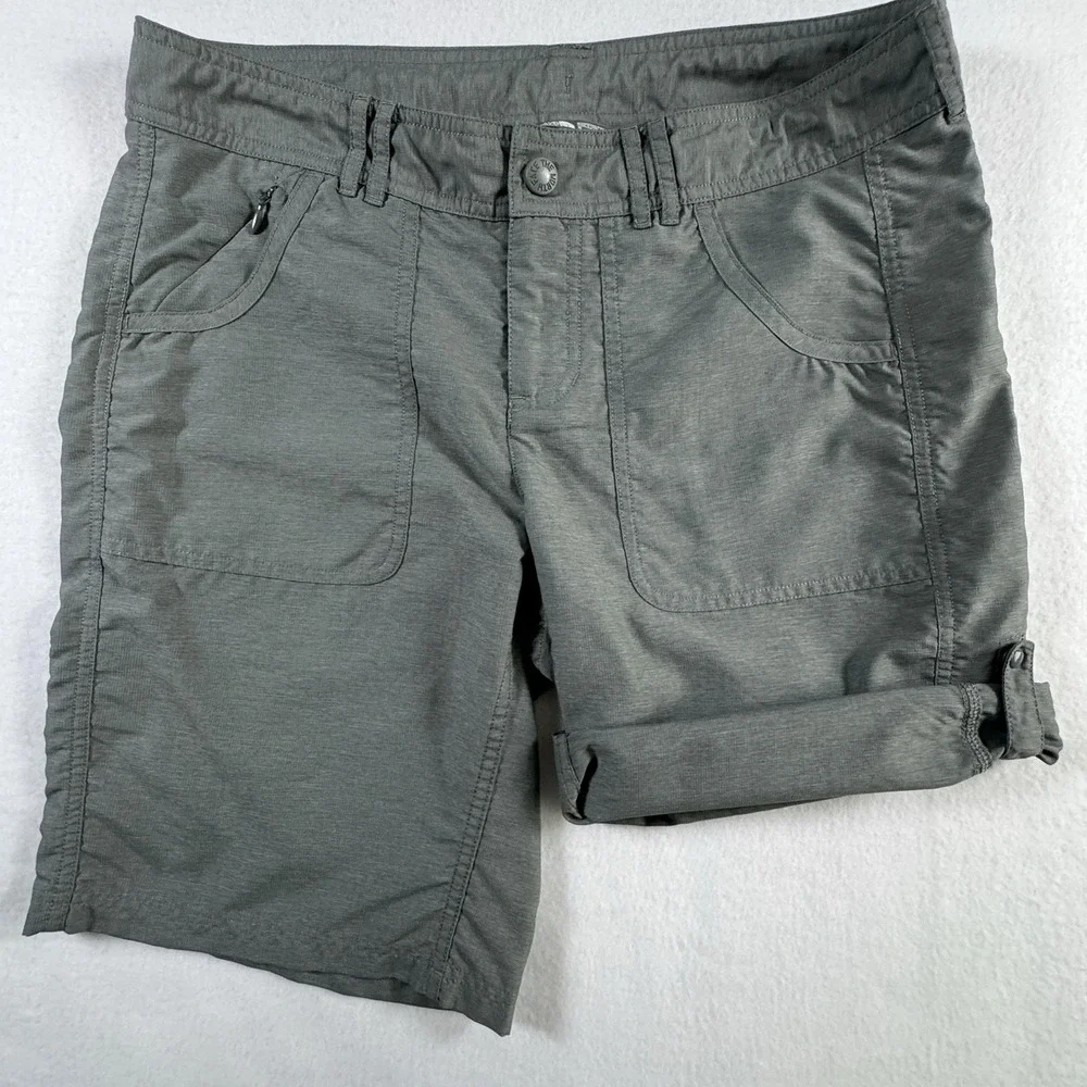 The North Face Horizon 2.0 Roll Up Shorts Womens 6 Gray Hiking Outdoors NF00CE4G